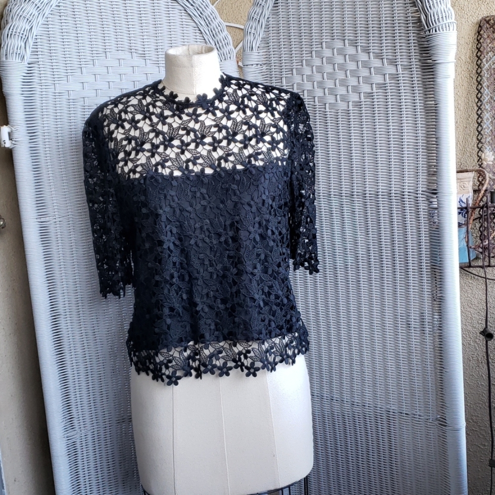 Black lace top